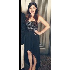 Beautiful BCBG Strapless Dress with Lattice Bodice